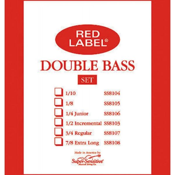 Set de cuerdas contrabajo Super Sensitive Red Label Medium 14