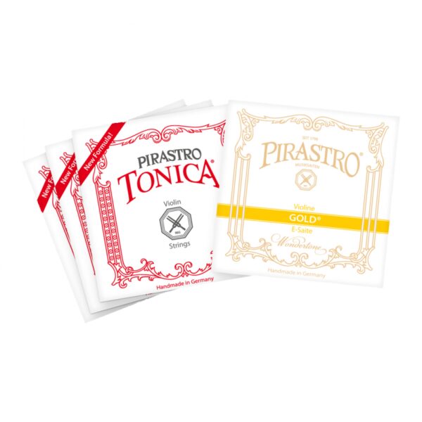 Set de cuerdas violin Pirastro Tonica Gold 1 Oro Bola Medium